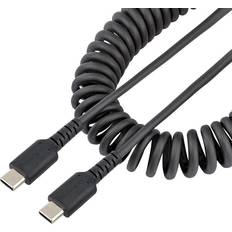 Nikkel - USB C-USB C - USB-kabel Kabler StarTech Coiled USB C-USB C 2.0 0.5m