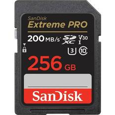 256 GB - Class 10 - V10 Hukommelseskort & USB Stik SanDisk Extreme Pro SDXC Class 10 UHS-I U3 V30 200/140MB/s 256GB