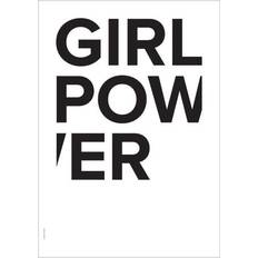 I love My Type Hvid Brugskunst I love My Type plakat, A3 Girl Power Plakat