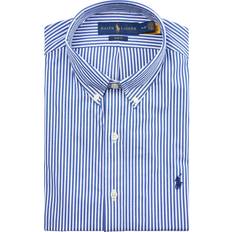 Polo Ralph Lauren Herre - L Skjorter Polo Ralph Lauren Poplin Slim Stripe Shirt - Blue