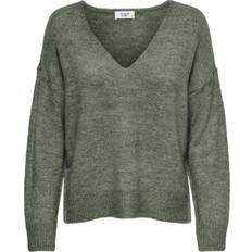Only Elastan/Lycra/Spandex - Grøn Sweatere Only Jacqueline de Yong Elanora Sweater - Green/Kalamata