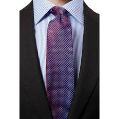 Silke Kasketter Eton Silk Geometric Weave Tie Blue/Red