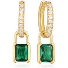 Sif Jakobs Grøn Smykker Sif Jakobs Roccanova Earrings - Gold/Green/Transparent