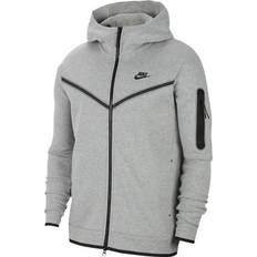 Grå - Herre Sweatere Nike Sportswear Tech Fleece Full-Zip Hoodie Men - Dark Grey Heather/Black