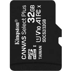 32 GB - Class 10 - V10 Hukommelseskort & USB Stik Kingston Canvas Select Plus microSDHC Class 10 UHS-I U1 V10 A1 100MB/s 32GB +Adapter