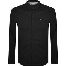 Calvin Klein Elastan/Lycra/Spandex Skjorter Calvin Klein Slim Poplin Stretch Shirt - Ck Black