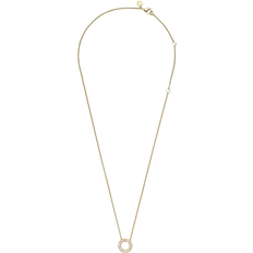 Pandora Guldbelagt Halskæder Pandora Logo Pavé Circle Collier Necklace - Gold/Transparent