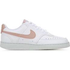 Nike 44 ⅓ - Dame - Snørebånd Sneakers Nike Court Vision Low Next Nature W - White/Pink Oxford
