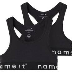 Name It Toppe Børnetøj Name It Short Top without Sleeves 2-pack - Black