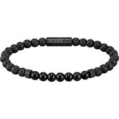 Hugo Boss Herre Armbånd Hugo Boss Mixed Beads Bracelet - Black/Onyx