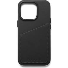 Mujjo Sort Covers med kortholder Mujjo Full Leather Wallet Case for iPhone 14 Pro
