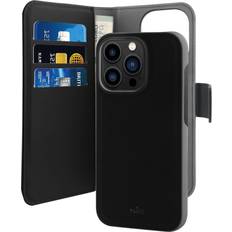 Puro Sort Covers med kortholder Puro 2-in-1 Detachable Wallet Case for iPhone 14 Pro