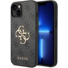 Guess Apple iPhone 13 Mobiletuier Guess iPhone 14 Cover Big Metal Logo Grå