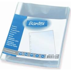 A4 plastlommer 100 stk Bantex Plastic Pocket with Holes A4 45 µm 100pcs