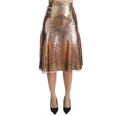 Dolce & Gabbana Dame - Paillet Tøj Dolce & Gabbana Women's Sequined High Waist Midi Skirt