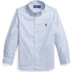 Overdele Børnetøj Polo Ralph Lauren Kid's Slim Striped Oxford Shirt - Blue/White (550809)