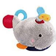 Sigikid Whale activating cuddly toy with teethers, squeaker, bell, vibration and rustling foil 6m PlayQ