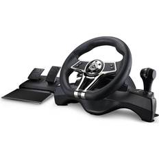 Nintendo Switch Rat & Racercontroller Kyzar Playstation 5 Steering Wheel – Rat & Pedal Set - Black