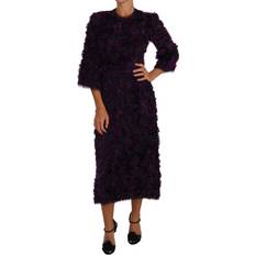 Lilla - Silke Kjoler Dolce & Gabbana Women's Fringe Midi Sheath Dress