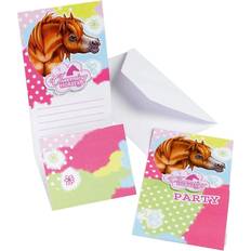 Lykønskningskort & Invitationskort Amscan Cards & Invitations Charming Horses 6-pack