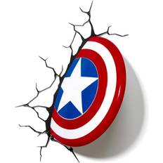 Plast - Rund Belysning Paladone Marvel 3D LED Light Captain America Shield Væglampe