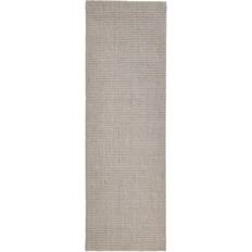 vidaXL gulvtæppe 80x250 naturlig sandfarvet Hvid, Beige cm