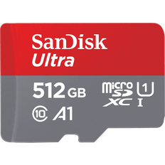 512 GB - USB 3.0/3.1 (Gen 1) Hukommelseskort & USB Stik SanDisk MicroSDXC Ultra Class 10 UHS-I/U1 150mb/s 512GB
