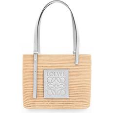 Loewe Bomuld Tote Bag & Shopper tasker Loewe x Paula's Ibiza Square Basket Small Tote Bag NATURAL WHITE