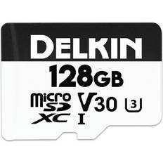 Delkin 128 GB Hukommelseskort & USB Stik Delkin Advantage microSDXC Class 10 UHS-I U3 V30 100/75 MB/s 128GB +SD Adapter