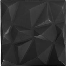 vidaXL 3D-vægpaneler 12 stk. 50x50 cm 3 m² diamantsort