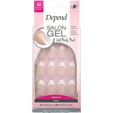 Langtidsholdbare Kunstige negle Depend Salon Gel Nude Oval 24-pack