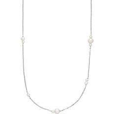 Hvid - Sølv Halskæder Izabel Camille Majesty Necklace - Silver/Pearls