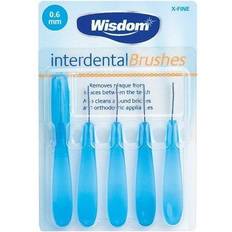 Wisdom Tandtråd & Tandstikkere Wisdom Blue X-Fine Interdental Brushes 0.6Mm Pack Of 5