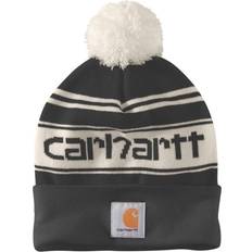 Carhartt Dame - Hvid Tilbehør Carhartt Knit Cuffed Logo Beanie