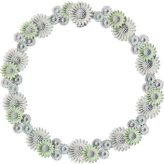 Georg Jensen Halskæder Georg Jensen Daisy Pendant Necklace - Silver/White/Green