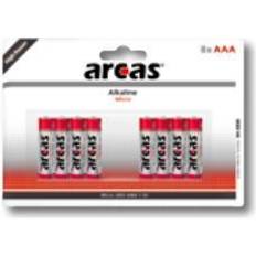Arcas 117 44803, Engangsbatteri, AAA, Alkaline, 1,5 V, 8 stk, Cd (cadmium) Hg (kviksølv)