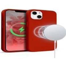 Crong Color Cover Magnetic Case for iPhone 13 mini MagSafe (red)