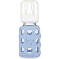 Lifefactory Blå Babyudstyr Lifefactory 4 oz Glass Baby Bottle with Protective Silicone Sleeve Blanket