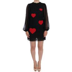 Ballonærmer - Nylon - Rund hals Kjoler Dolce & Gabbana Lace Red Heart Shift Women's Dress