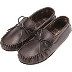 Eastern Counties Leather Unisex Fabric Lined Moccasins (15 UK) (Dark Brown)