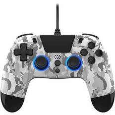 Hvid - PlayStation 4 Spil controllere Gioteck PS4 VX-4 WIRED CONTROLLER WITH AUDIO JACK LED WHITE CAMO Gamepad Sony PlayStation 4