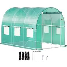 Vevor Walk-in Tunnel Greenhouse 10x7ft Rustfrit stål Plast