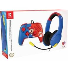 PDP Switch Power Pose Mario Wired Headset & Controller Bundle - Tilbehør spillekonsol