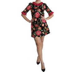 10 - Dame - Multifarvet - S Kjoler Dolce & Gabbana Dolce & Gabbana Floral Pink Lace A-Line Shift Mini Dress