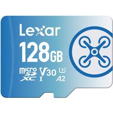 LEXAR 128 GB - microSDXC Hukommelseskort LEXAR FLY microSDXC Class 10 UHS-I U3 V30 A2 160/90 MB/s 128GB