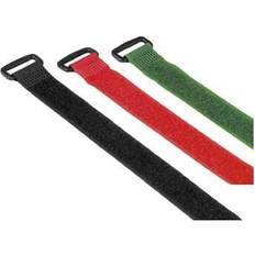 Hama Kabelhåndtering Hama Hook & Loop Kabelbånd sort, rød, grøn (pakke med 9)