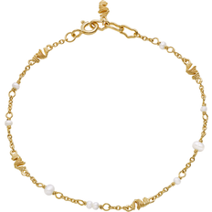 Justérbar størrelse - Sølv Armbånd Maanesten Mero Bracelet - Gold/Pearls