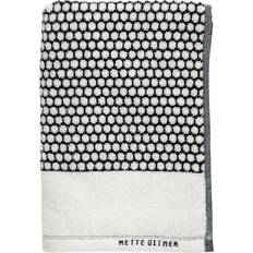 Mette Ditmer Grid Badehåndklæde Beige, Sort (70x140cm)