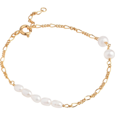 Armbånd ENAMEL Copenhagen Perla Figaro Bracelet - Gold/Pearls