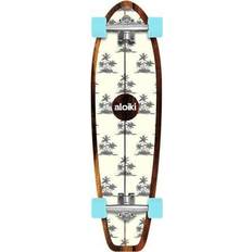 Aloiki Cruiser Skateboard (Palms) Hvid/Brun/Grå